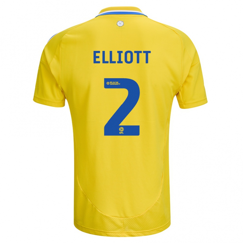 Kandiny Uomo Maglia Izzy Elliott #2 Giallo Blu Kit Gara Away 2024/25 Maglietta