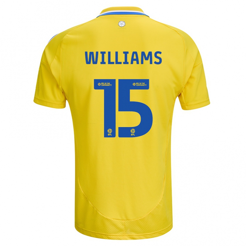 Kandiny Heren Paige Williams #15 Geel Blauw Uitshirt Uittenue 2024/25 T-Shirt