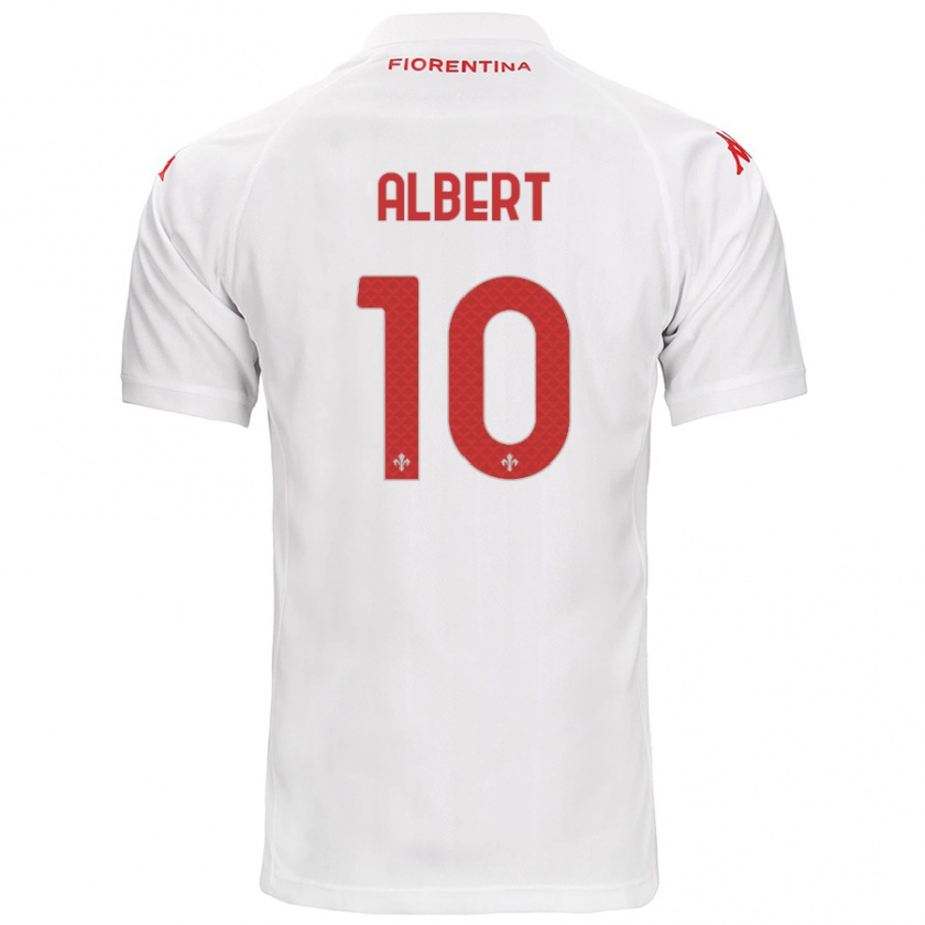 Kandiny Uomo Maglia Albert Gudmundsson #10 Bianco Kit Gara Away 2024/25 Maglietta