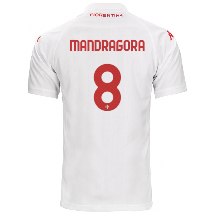 Kandiny Heren Rolando Mandragora #8 Wit Uitshirt Uittenue 2024/25 T-Shirt