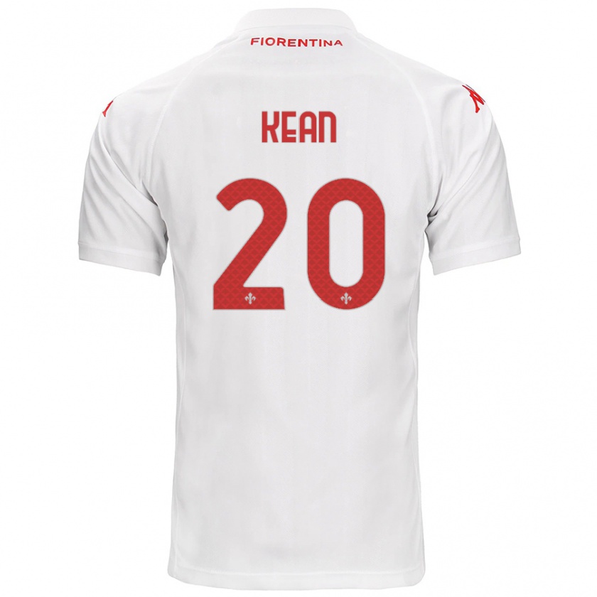 Kandiny Hombre Camiseta Moise Kean #20 Blanco 2ª Equipación 2024/25 La Camisa México