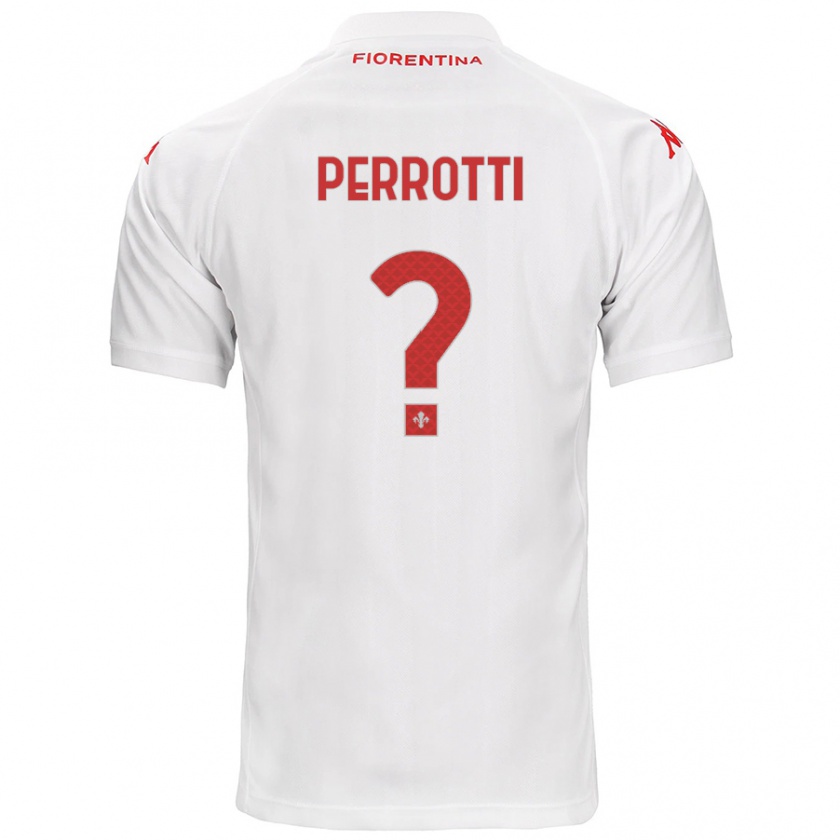 Kandiny Uomo Maglia Alessandro Perrotti #0 Bianco Kit Gara Away 2024/25 Maglietta