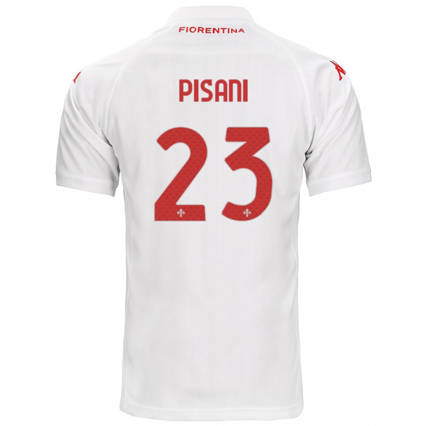 Kandiny Uomo Maglia Diego Pisani #23 Bianco Kit Gara Away 2024/25 Maglietta