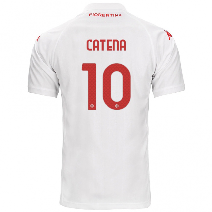 Kandiny Heren Michaela Catena #10 Wit Uitshirt Uittenue 2024/25 T-Shirt