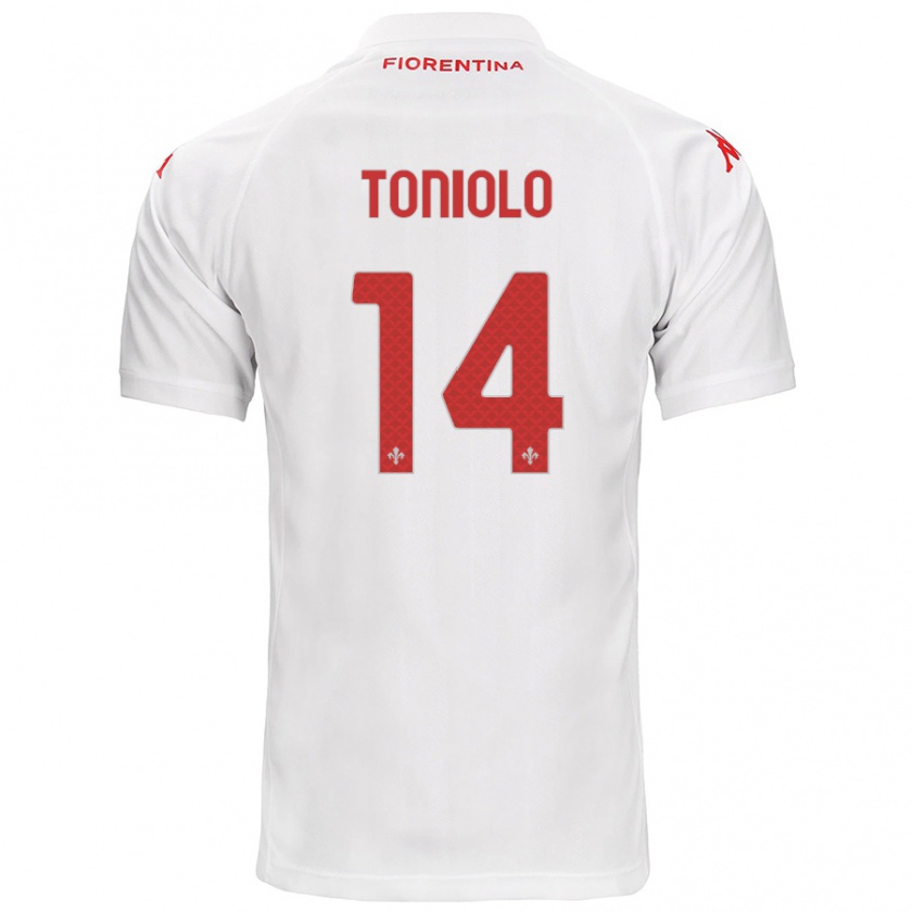 Kandiny Uomo Maglia Martina Toniolo #14 Bianco Kit Gara Away 2024/25 Maglietta