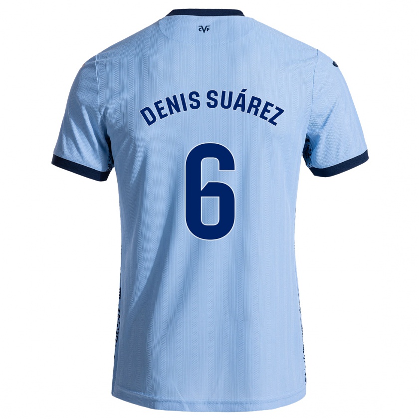 Kandiny Hombre Camiseta Denis Suárez #6 Azul Cielo 2ª Equipación 2024/25 La Camisa México