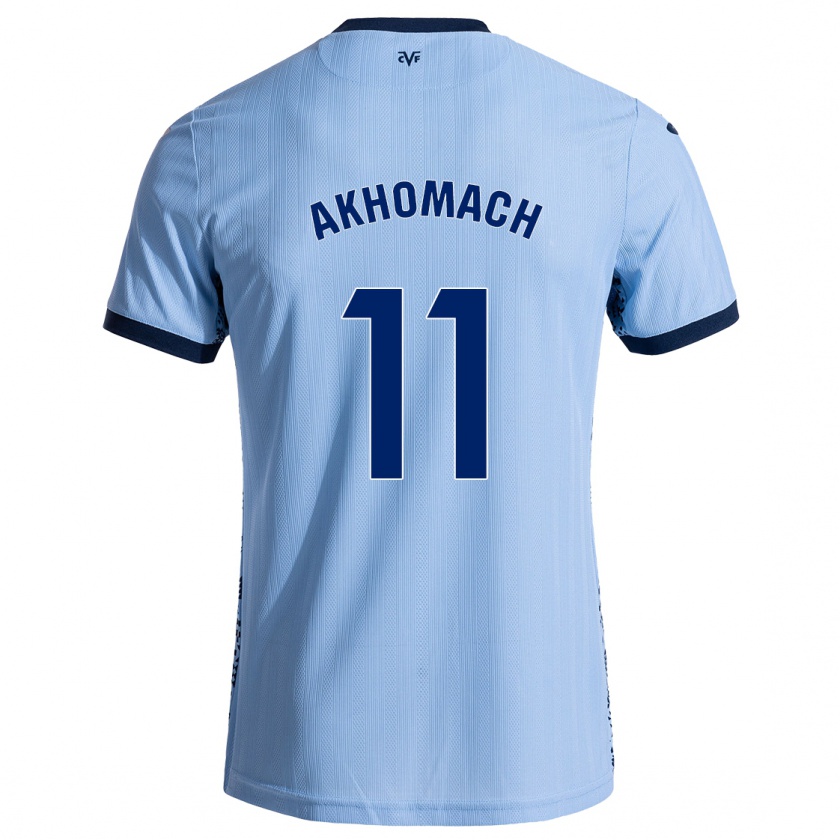 Kandiny Uomo Maglia Ilias Akhomach #11 Azzurro Cielo Kit Gara Away 2024/25 Maglietta