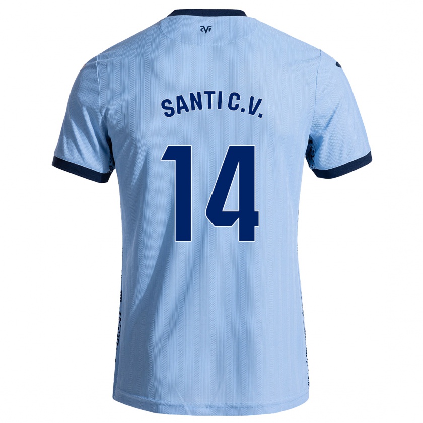 Kandiny Hombre Camiseta Santi Comesaña #14 Azul Cielo 2ª Equipación 2024/25 La Camisa