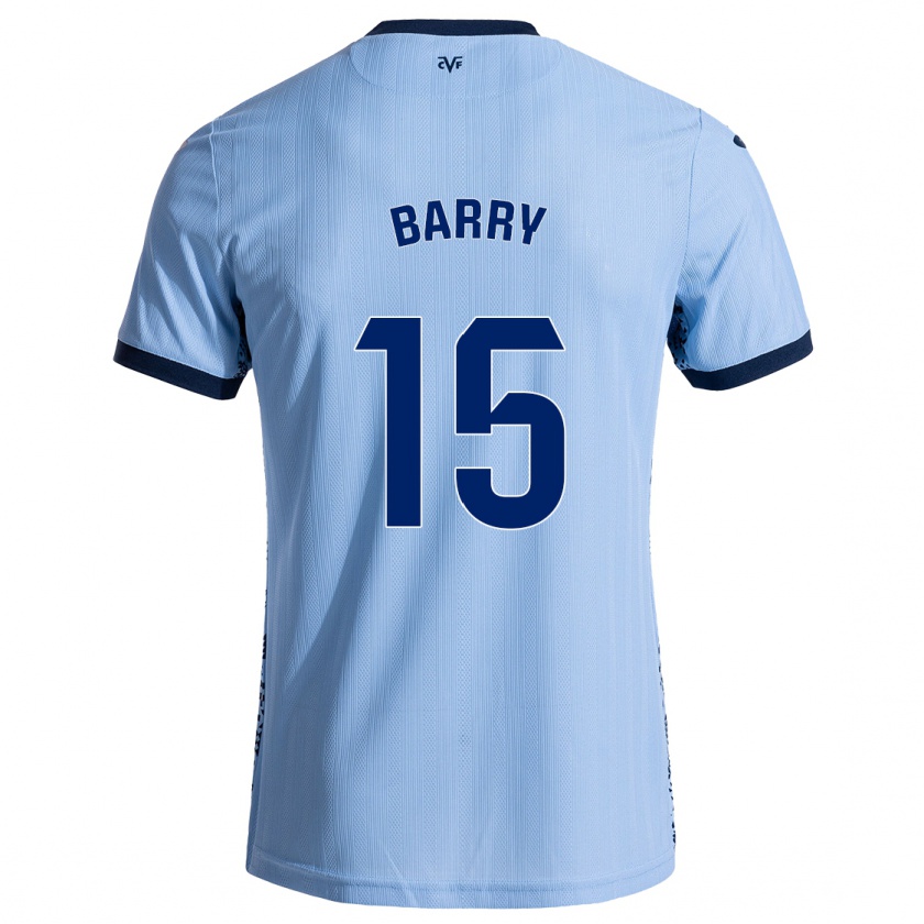 Kandiny Hombre Camiseta Thierno Barry #15 Azul Cielo 2ª Equipación 2024/25 La Camisa México