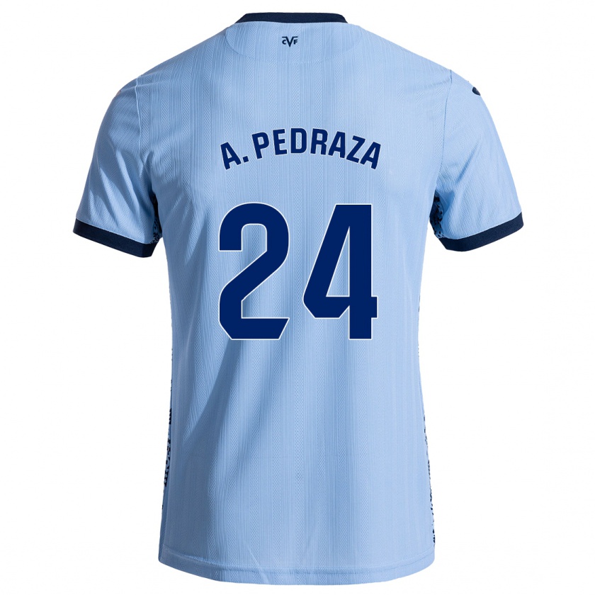 Kandiny Hombre Camiseta Alfonso Pedraza #24 Azul Cielo 2ª Equipación 2024/25 La Camisa