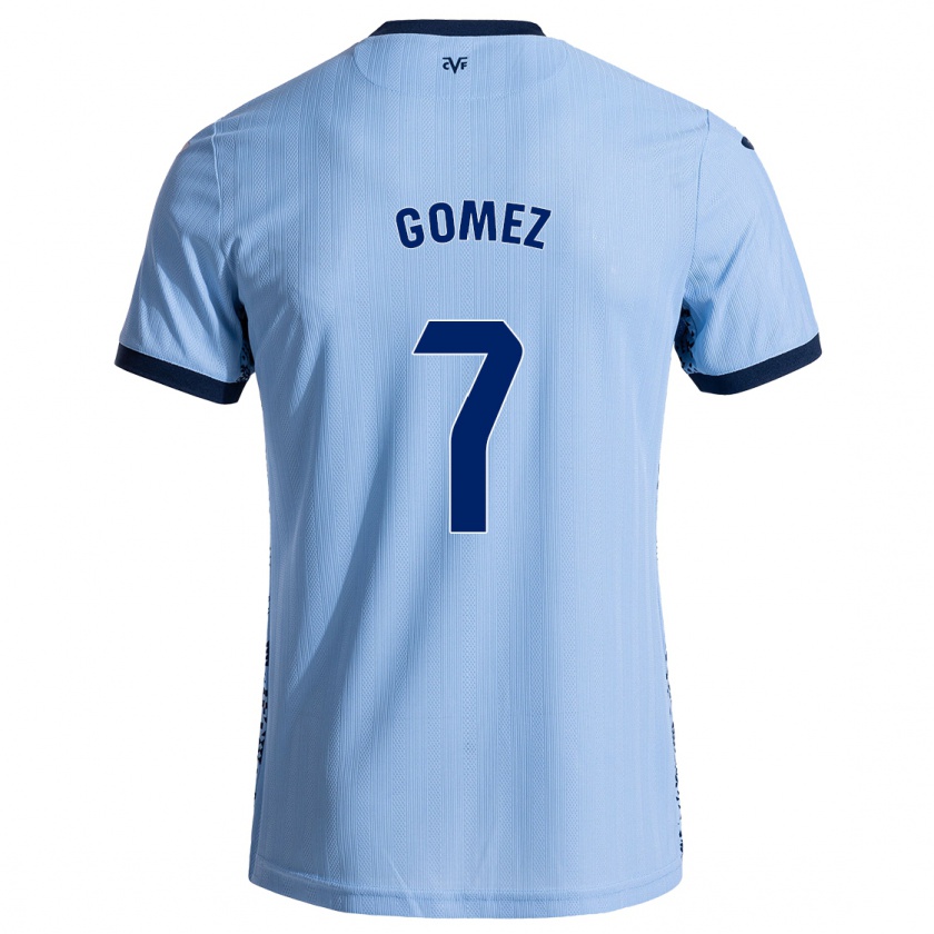 Kandiny Hombre Camiseta Lucía Gómez #7 Azul Cielo 2ª Equipación 2024/25 La Camisa