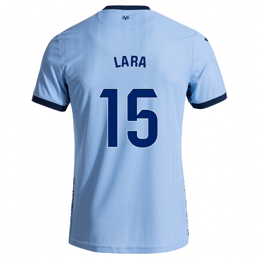 Kandiny Hombre Camiseta Francisca Lara #15 Azul Cielo 2ª Equipación 2024/25 La Camisa