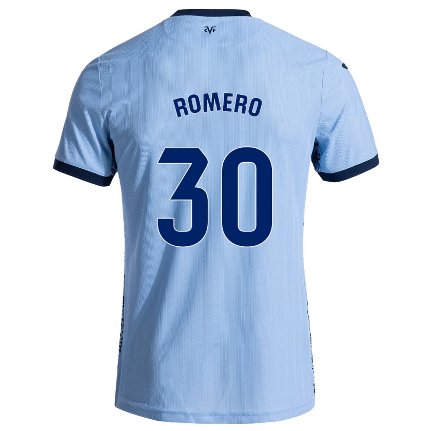 Kandiny Uomo Maglia Lucía Romero #30 Azzurro Cielo Kit Gara Away 2024/25 Maglietta