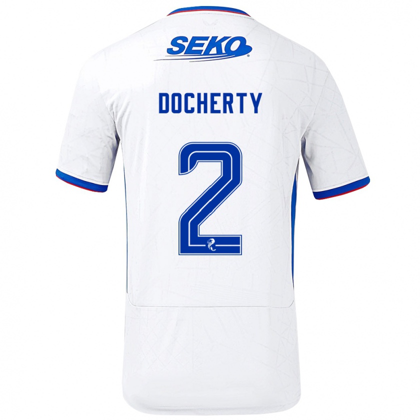 Kandiny Herren Nicola Docherty #2 Weiß Blau Auswärtstrikot Trikot 2024/25 T-Shirt Österreich