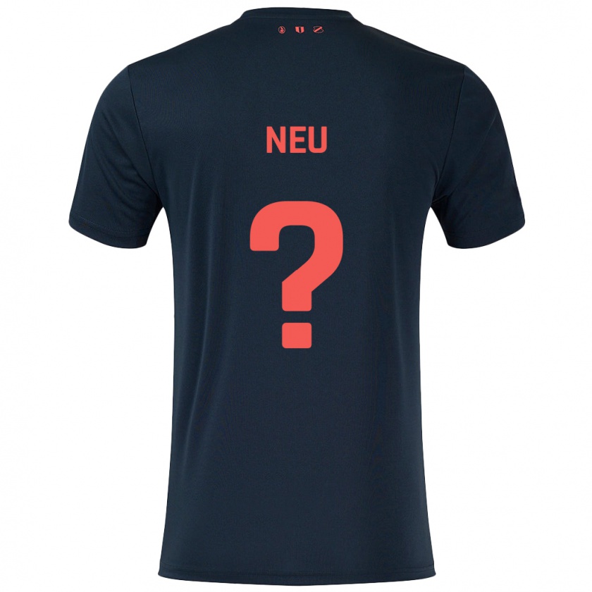 Kandiny Herren Luca Neu #0 Schwarz Rot Auswärtstrikot Trikot 2024/25 T-Shirt Österreich