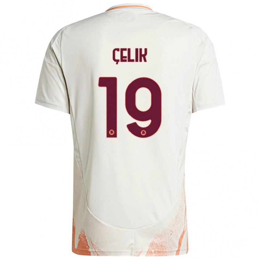 Kandiny Uomo Maglia Zeki Çelik #19 Crema Bianco Arancione Kit Gara Away 2024/25 Maglietta