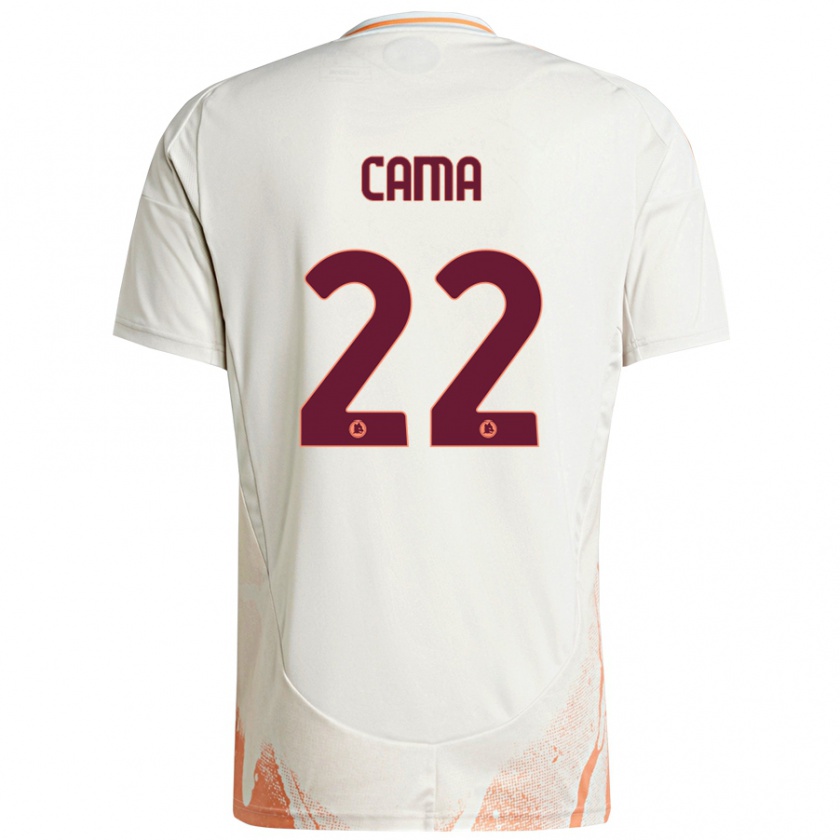 Kandiny Heren Cristian Cama #22 Crème Wit Oranje Uitshirt Uittenue 2024/25 T-Shirt