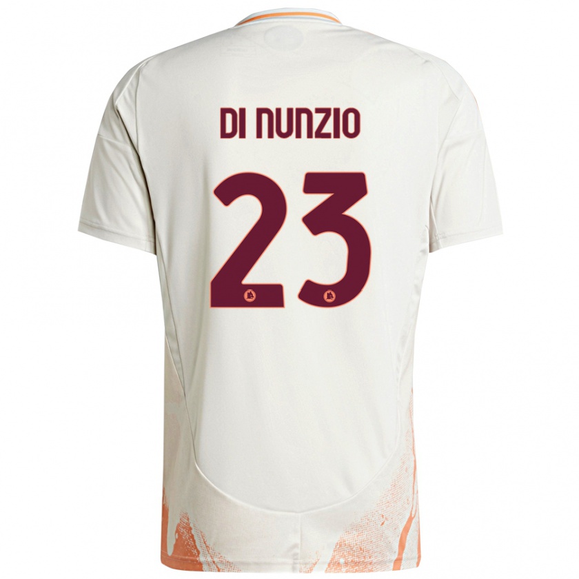 Kandiny Hombre Camiseta Alessandro Di Nunzio #23 Crema Blanco Naranja 2ª Equipación 2024/25 La Camisa