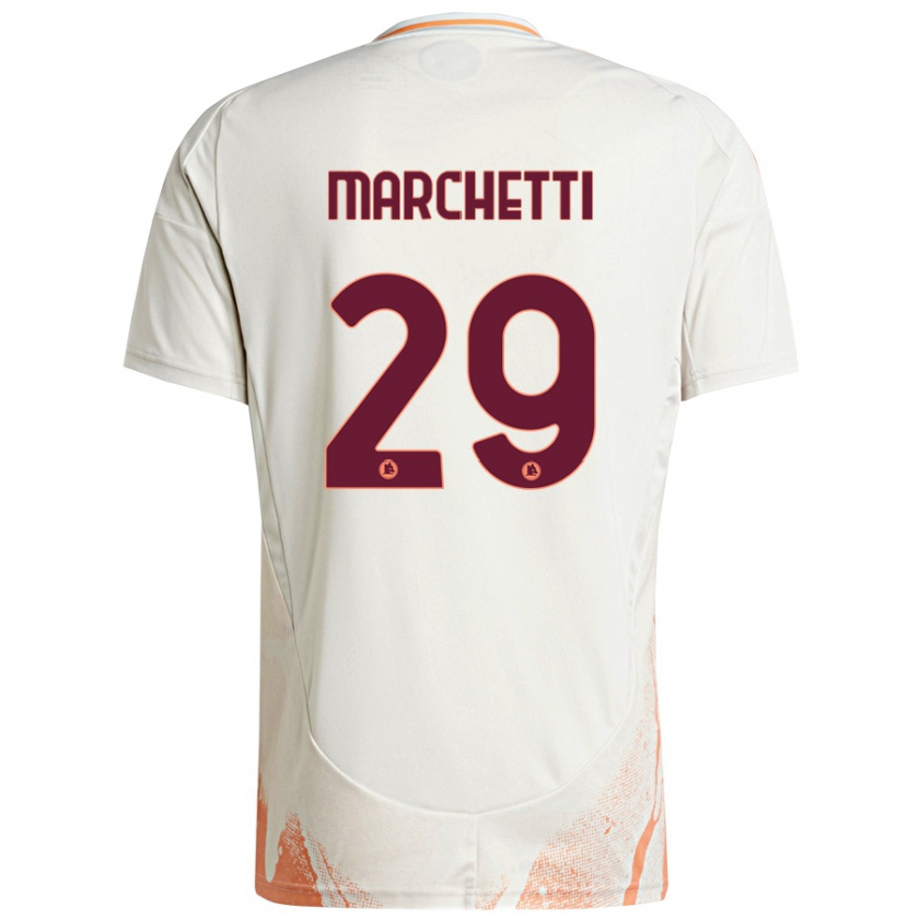 Kandiny Hombre Camiseta Tommaso Marchetti #29 Crema Blanco Naranja 2ª Equipación 2024/25 La Camisa