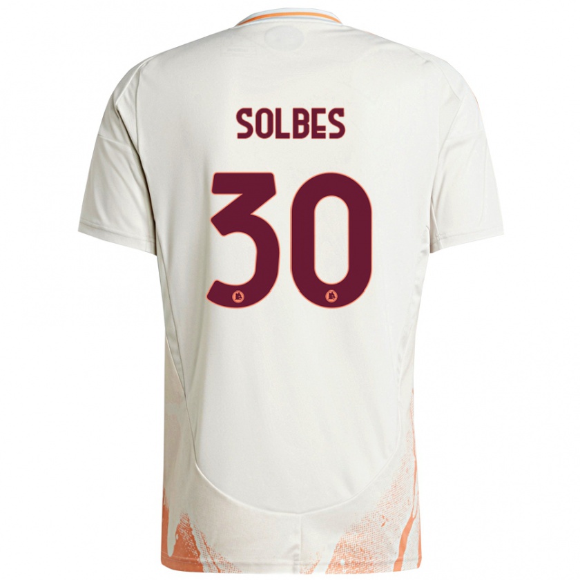 Kandiny Uomo Maglia Ricardo Solbes #30 Crema Bianco Arancione Kit Gara Away 2024/25 Maglietta