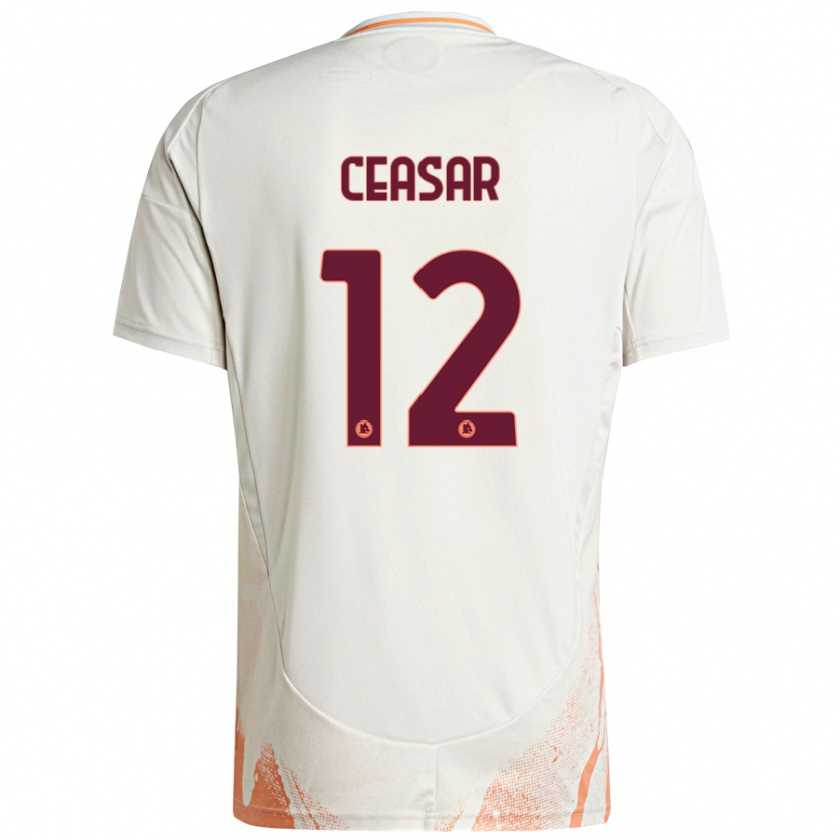 Kandiny Heren Camelia Ceasar #12 Crème Wit Oranje Uitshirt Uittenue 2024/25 T-Shirt