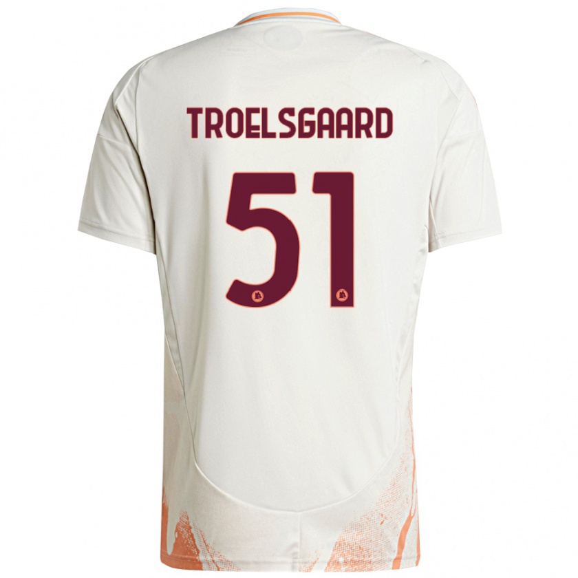 Kandiny Heren Sanne Troelsgaard #51 Crème Wit Oranje Uitshirt Uittenue 2024/25 T-Shirt