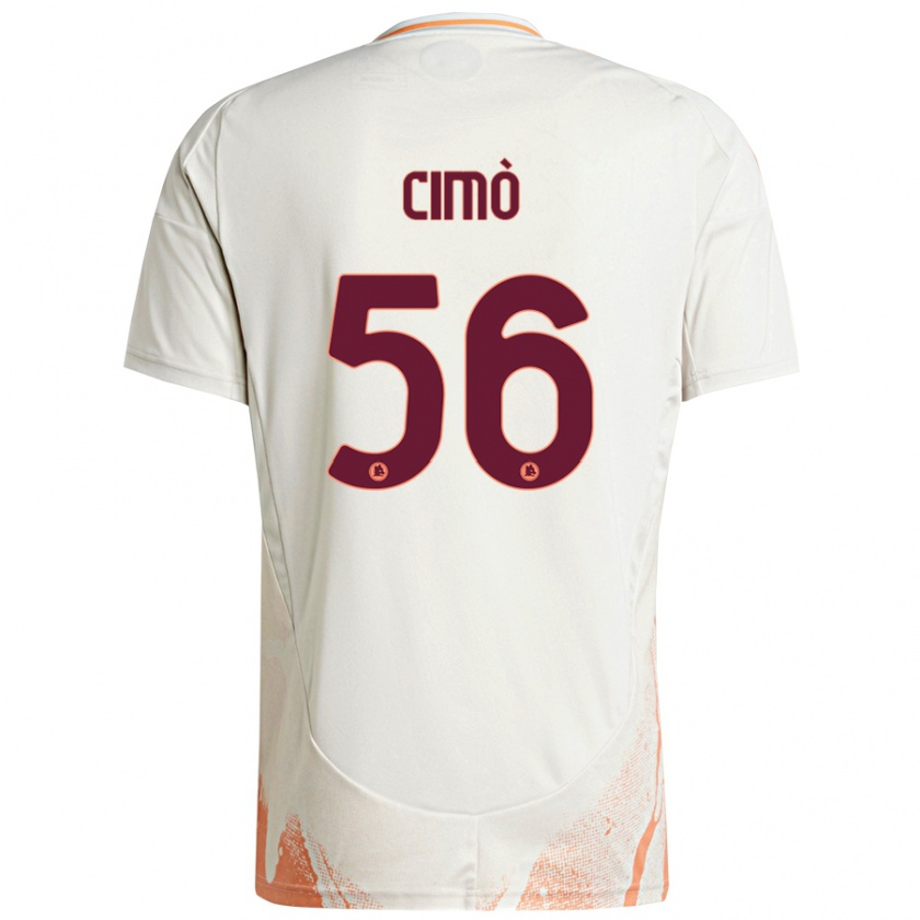 Kandiny Hombre Camiseta Giada Cimò #56 Crema Blanco Naranja 2ª Equipación 2024/25 La Camisa