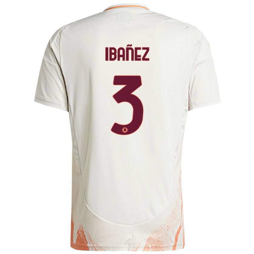 Kandiny Heren Roger Ibanez #3 Crème Wit Oranje Uitshirt Uittenue 2024/25 T-Shirt