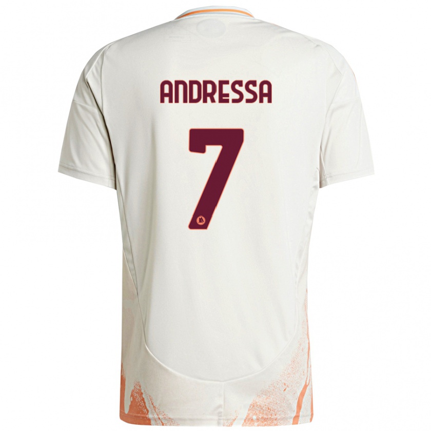 Kandiny Heren Andressa #7 Crème Wit Oranje Uitshirt Uittenue 2024/25 T-Shirt