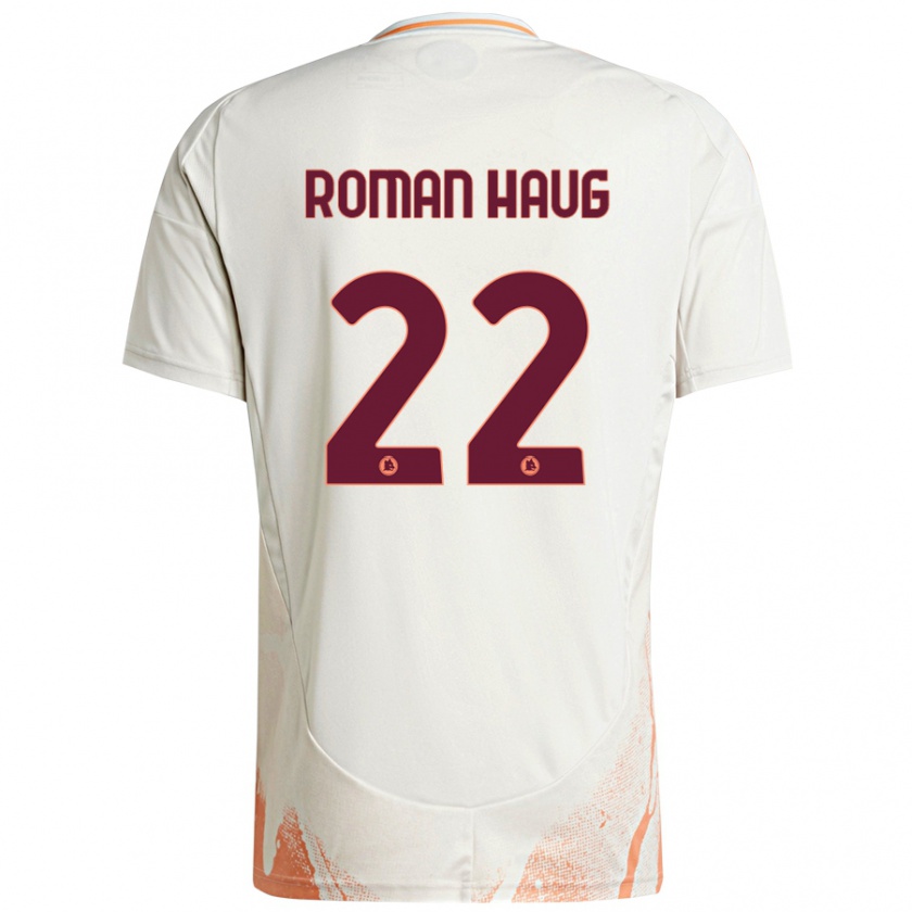 Kandiny Heren Sophie Roman Haug #22 Crème Wit Oranje Uitshirt Uittenue 2024/25 T-Shirt