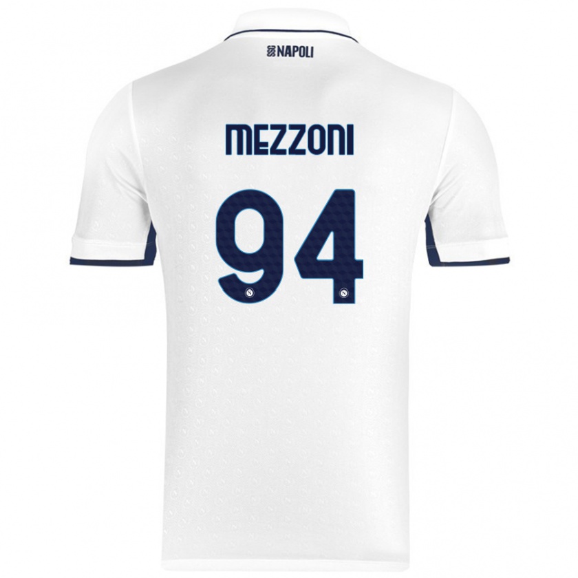 Kandiny Homem Camisola Francesco Mezzoni #94 Azul Real Branco Alternativa 2024/25 Camisa Brasil