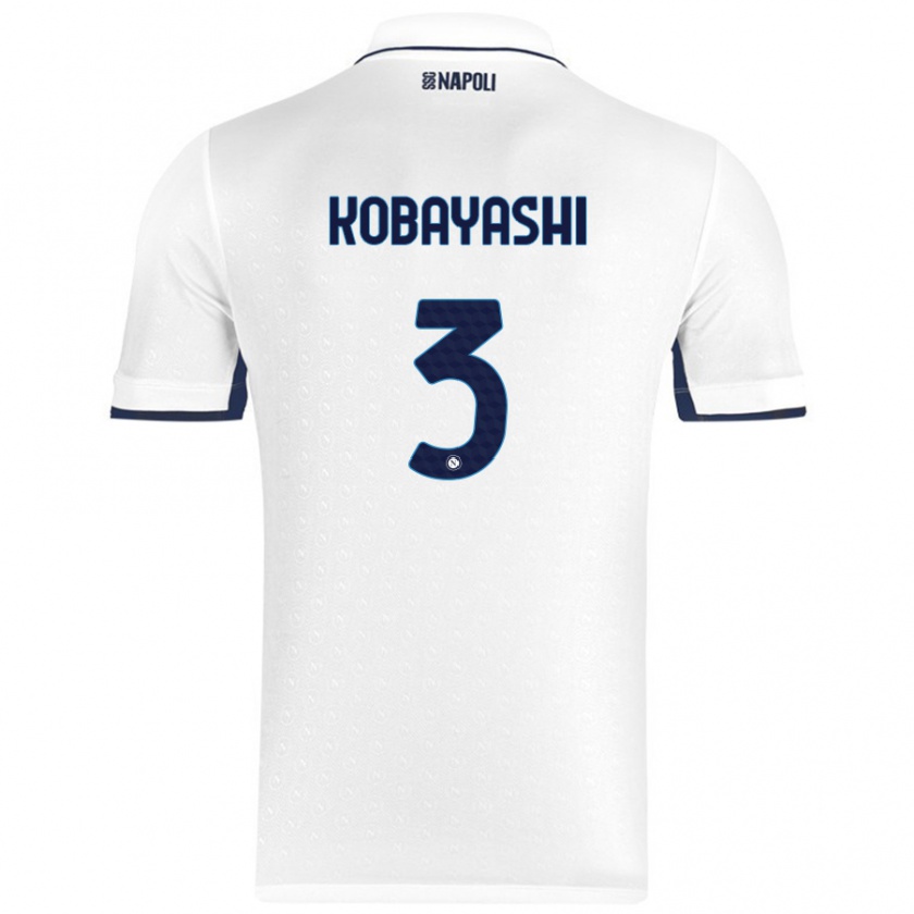 Kandiny Hombre Camiseta Miharu Kobayashi #3 Blanco Azul Real 2ª Equipación 2024/25 La Camisa