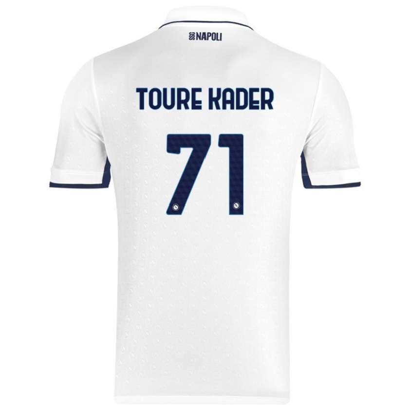 Kandiny Uomo Maglia Aziz Toure Kader #71 Bianco Blu Reale Kit Gara Away 2024/25 Maglietta