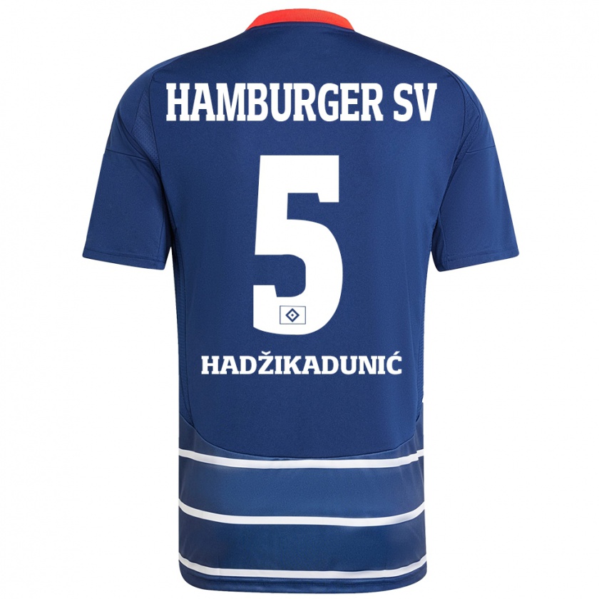 Kandiny Heren Dennis Hadzikadunic #5 Donkerblauw Uitshirt Uittenue 2024/25 T-Shirt