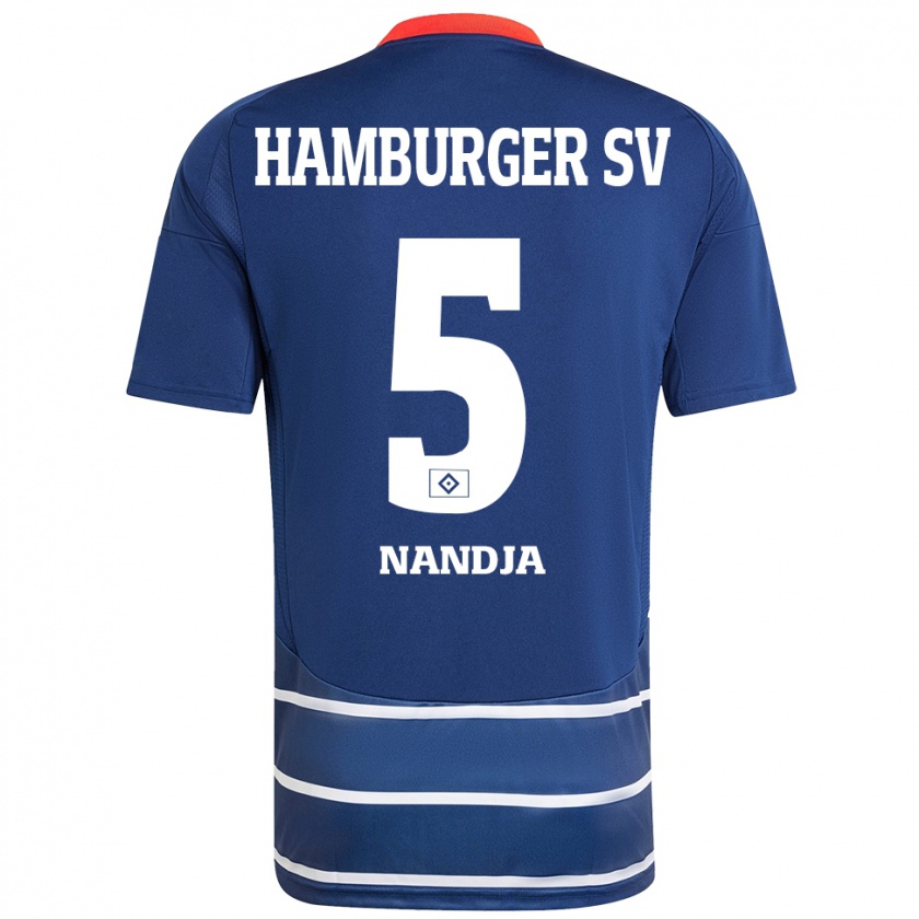 Kandiny Heren Shafiq Nandja #5 Donkerblauw Uitshirt Uittenue 2024/25 T-Shirt