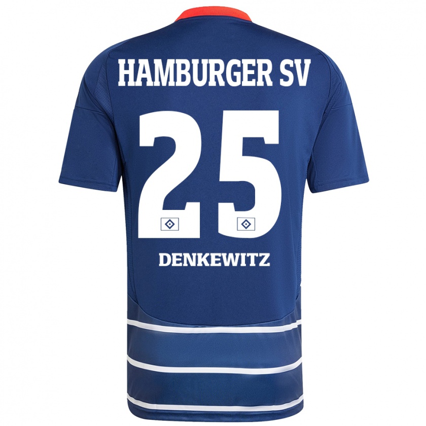 Kandiny Heren Nick Denkewitz #25 Donkerblauw Uitshirt Uittenue 2024/25 T-Shirt