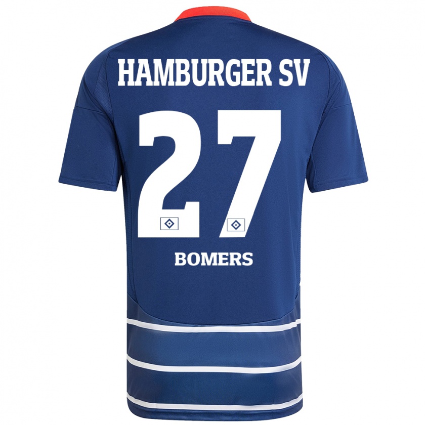 Kandiny Heren Henrik Bomers #27 Donkerblauw Uitshirt Uittenue 2024/25 T-Shirt