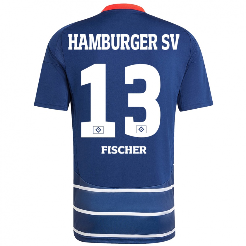 Kandiny Herren Antonia Fischer #13 Dunkelblau Auswärtstrikot Trikot 2024/25 T-Shirt Österreich