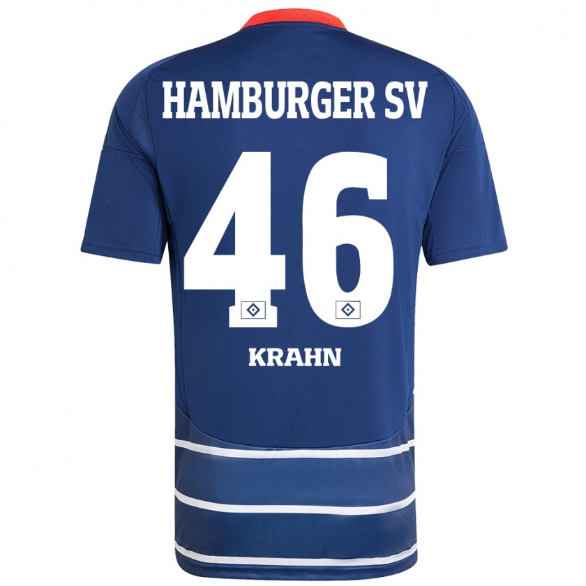 Kandiny Uomo Maglia Elijah Krahn #46 Blu Scuro Kit Gara Away 2024/25 Maglietta