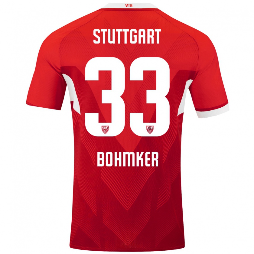 Kandiny Heren Finn Böhmker #33 Rood Wit Uitshirt Uittenue 2024/25 T-Shirt