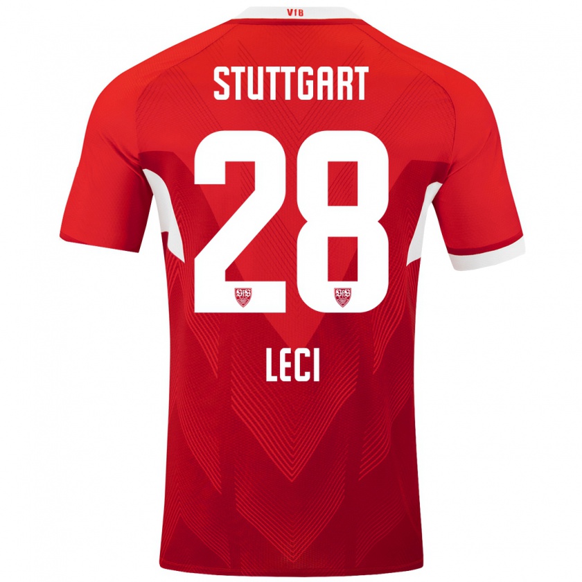 Kandiny Heren Besarta Leci #28 Rood Wit Uitshirt Uittenue 2024/25 T-Shirt