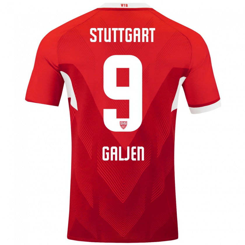 Kandiny Herren Dejan Galjen #9 Rot Weiß Auswärtstrikot Trikot 2024/25 T-Shirt Österreich