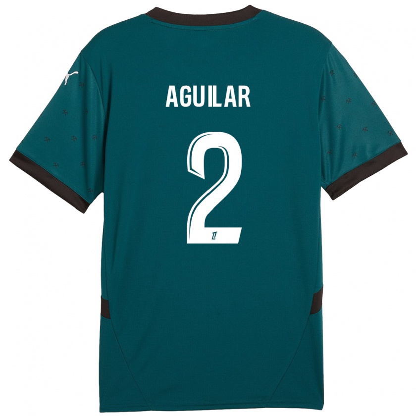 Kandiny Heren Ruben Aguilar #2 Donkergroen Uitshirt Uittenue 2024/25 T-Shirt