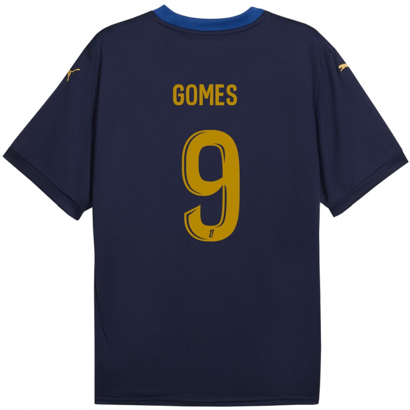 Kandiny Herren Mélissa Gomes #9 Marineblau Gold Auswärtstrikot Trikot 2024/25 T-Shirt Österreich