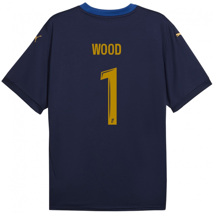 Kandiny Uomo Maglia Mackenzie Wood #1 Blu Navy Kit Gara Away 2024/25 Maglietta