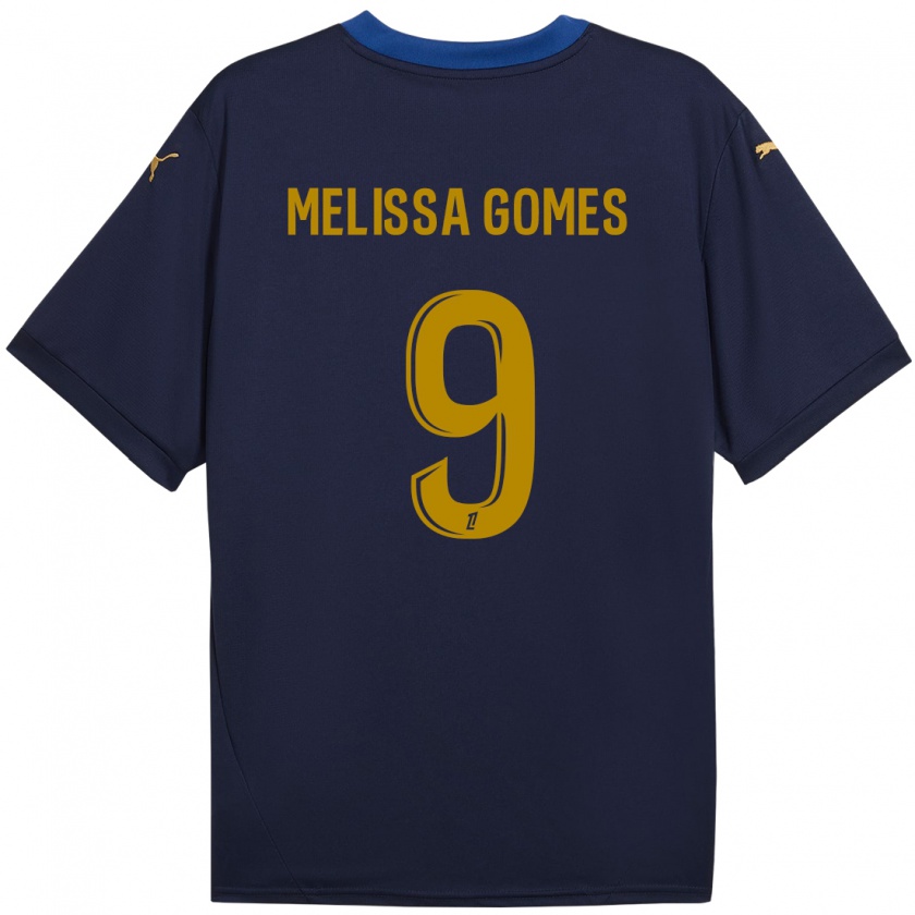 Kandiny Uomo Maglia Melissa Ferreira Gomes #9 Blu Navy Kit Gara Away 2024/25 Maglietta