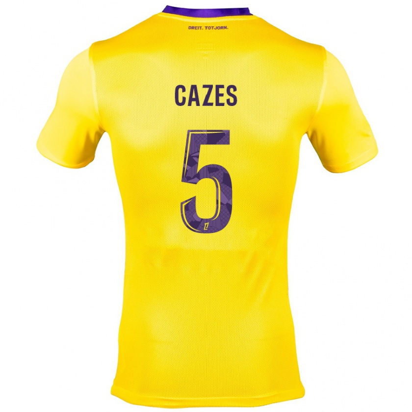 Kandiny Hombre Camiseta Manon Cazes #5 Amarillo Morado 2ª Equipación 2024/25 La Camisa