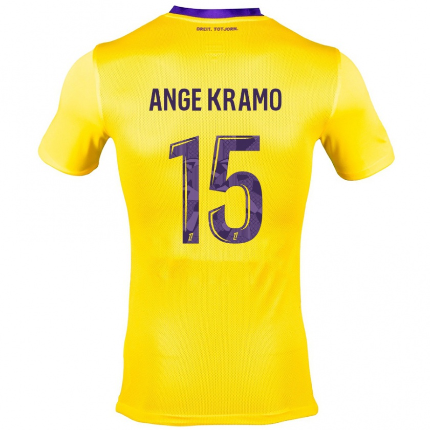 Kandiny Hombre Camiseta Marie Ange Kramo #15 Amarillo Morado 2ª Equipación 2024/25 La Camisa México