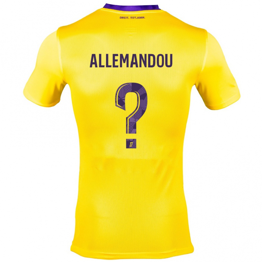 Kandiny Hombre Camiseta Teddy Allemandou #0 Amarillo Morado 2ª Equipación 2024/25 La Camisa México