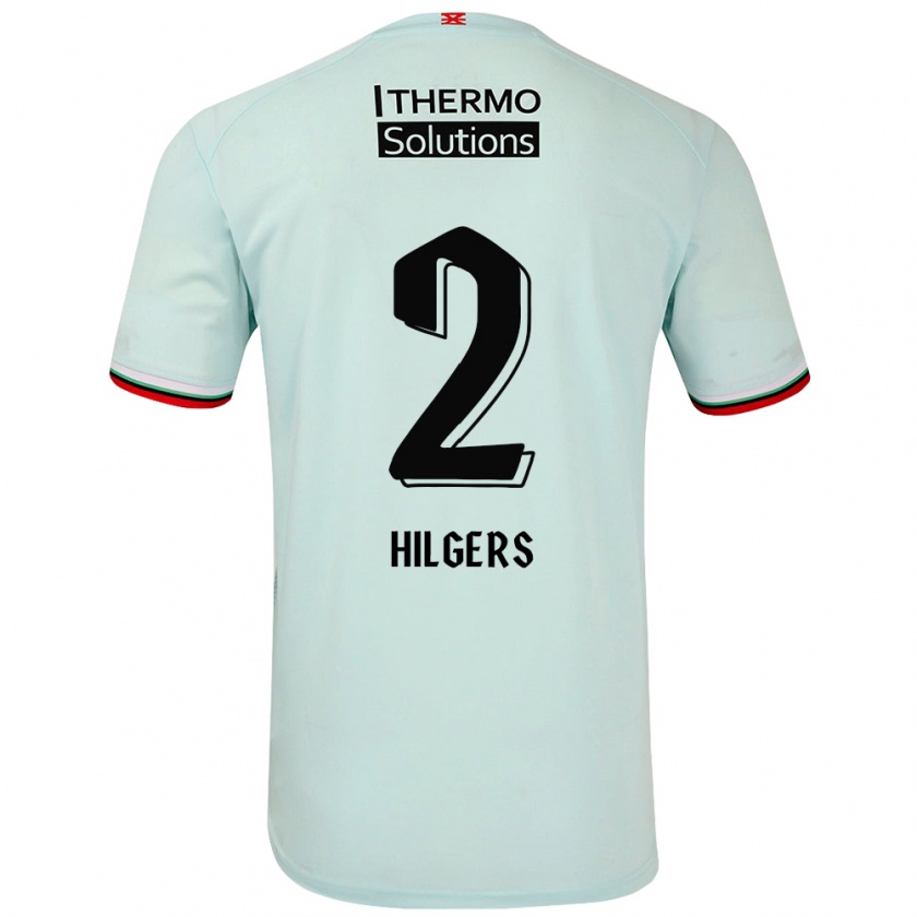 Kandiny Hombre Camiseta Mees Hilgers #2 Verde Claro 2ª Equipación 2024/25 La Camisa